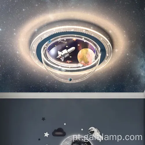 Luz de teto de foguete espacial exclusivo para os quartos dos meninos